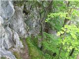 Kamnik ( 861m ) Pot še se spušča strmo navzdol